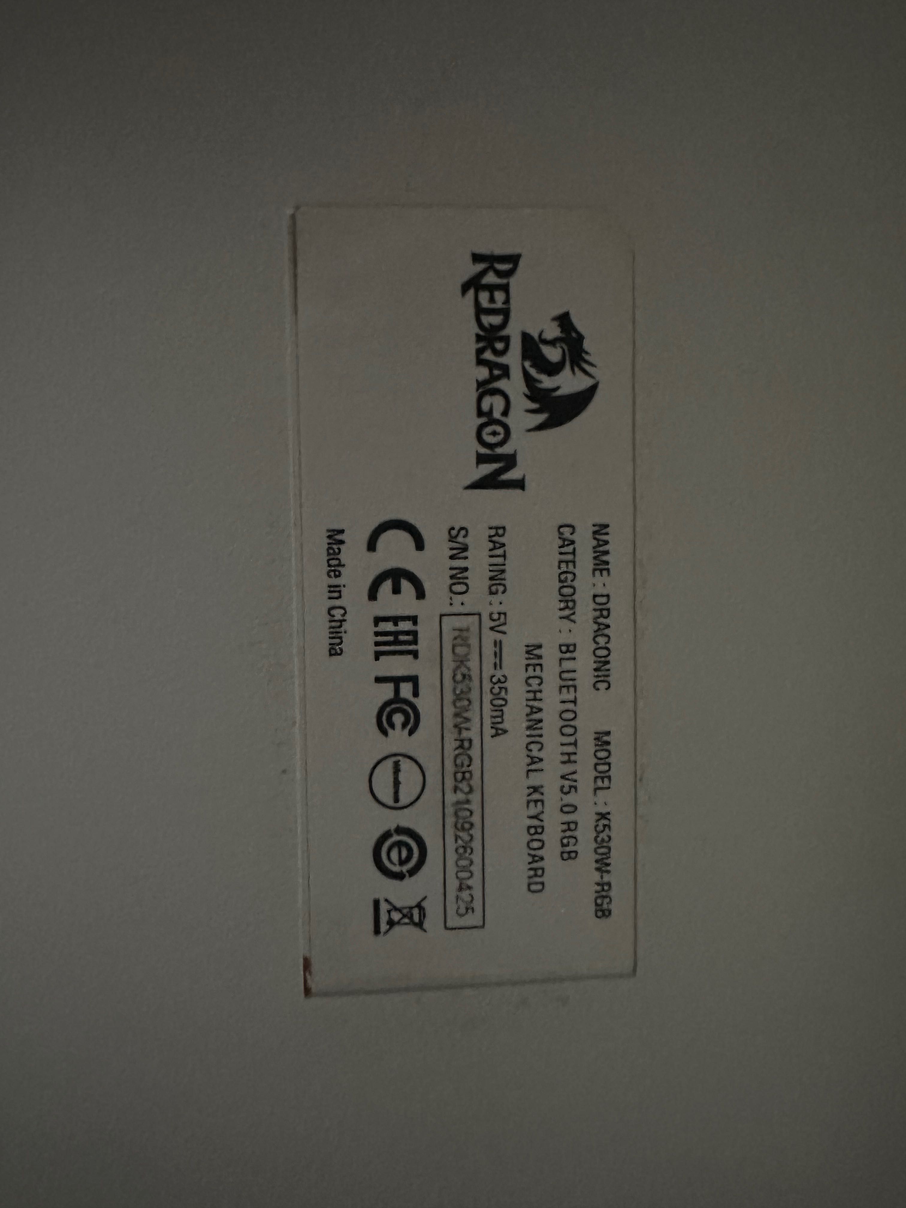 Redragon K530 Draconic – klawiatura mechaniczna, RGB, Bluetooth/USB