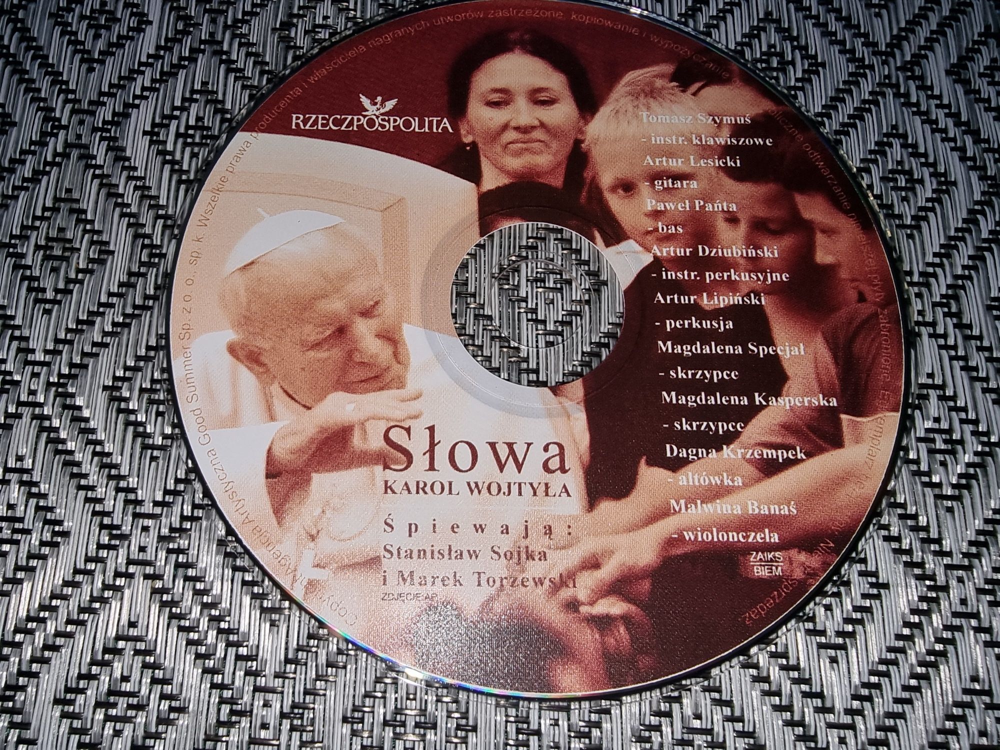 Płyta cd Słowa Karol Wojtyła