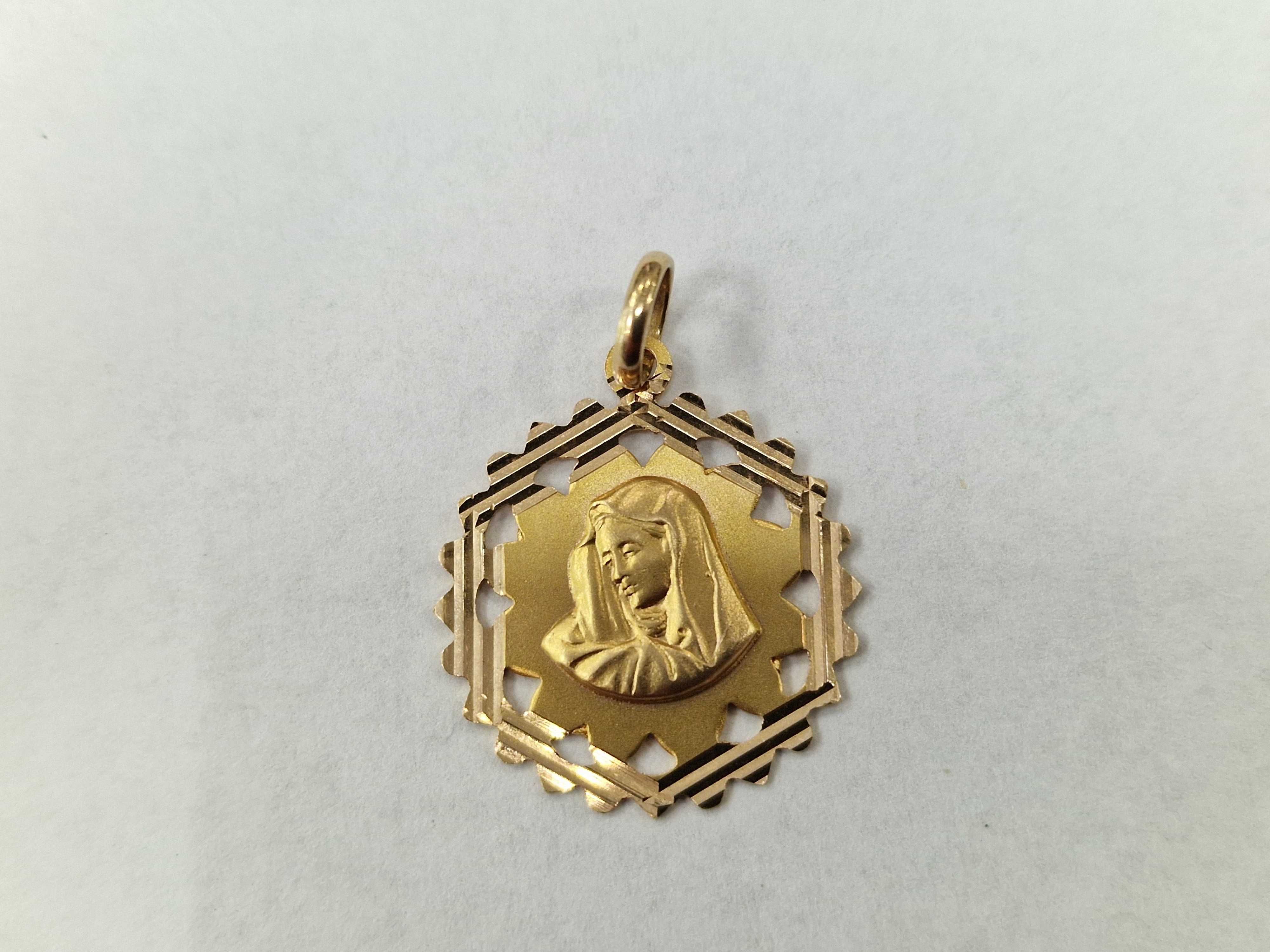 Złoty wisiorek damski / męski/ 750/ 2.96 gram/ Maryjka/ Duża