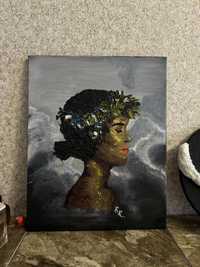 Картина масляними фарбами «Дівчина»