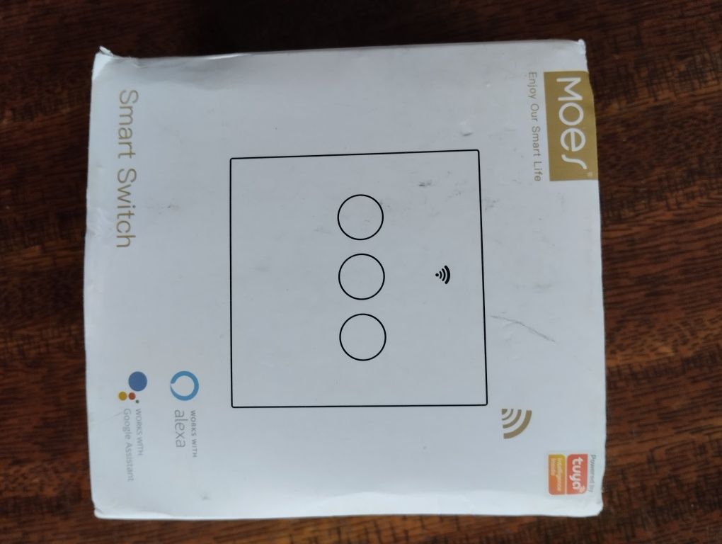 Smart Switch Moes,3 Gang/White, Wi-Fi ,Touch,Alexa(керування голосом)