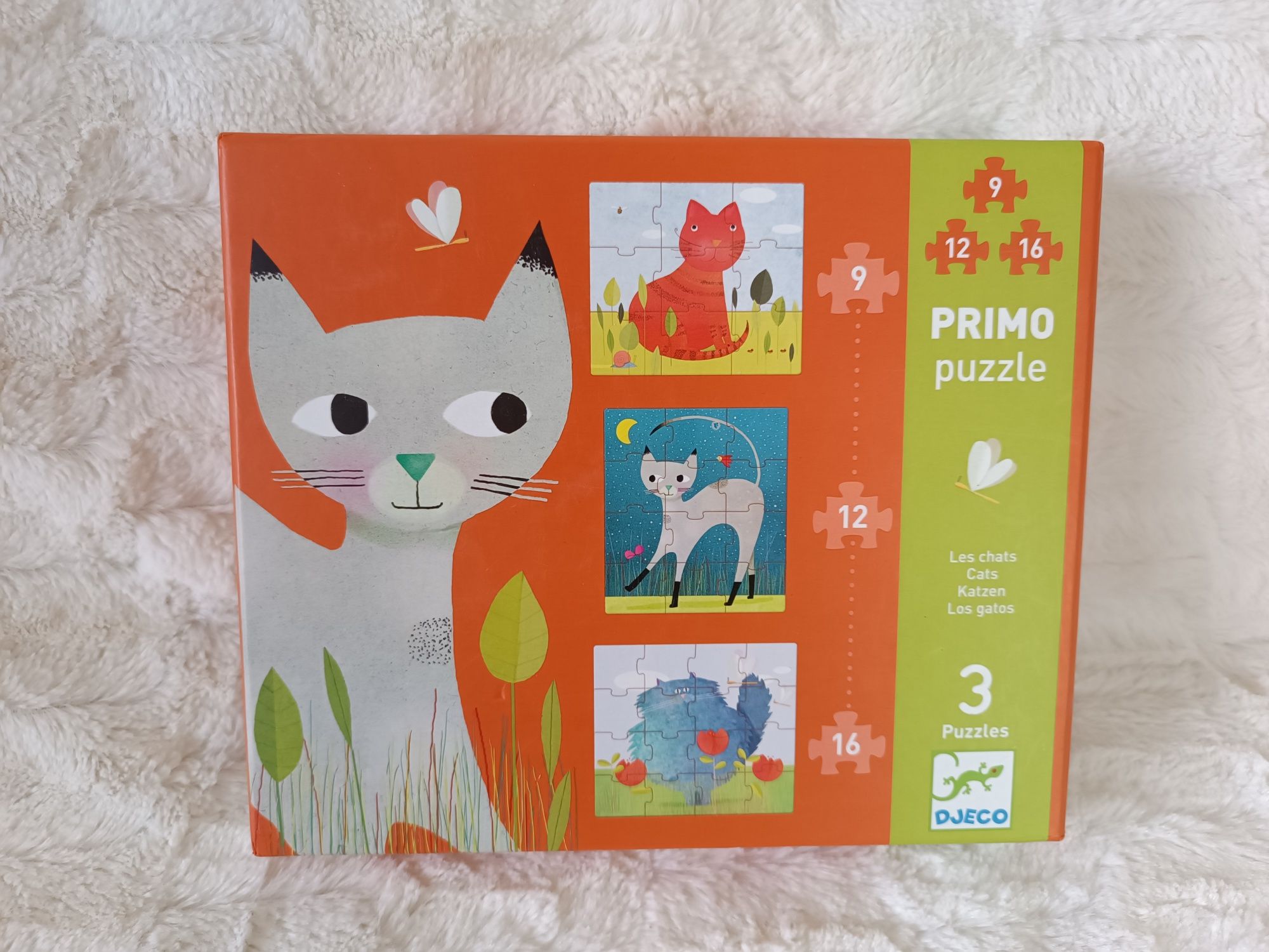 Pierwsze puzzle koty grube Djeco Primo puzzle