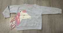 Bluza z jednorozcem i fredzelkami rozmisr 110/116