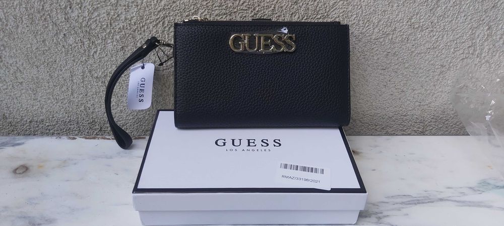 NOWY oryginalny portfel GUESS czarny duży a088