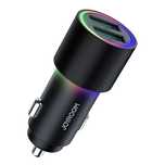 Joyroom samochodowa ładowarka 2 x USB z podświetleniem 24W czarny (JR-