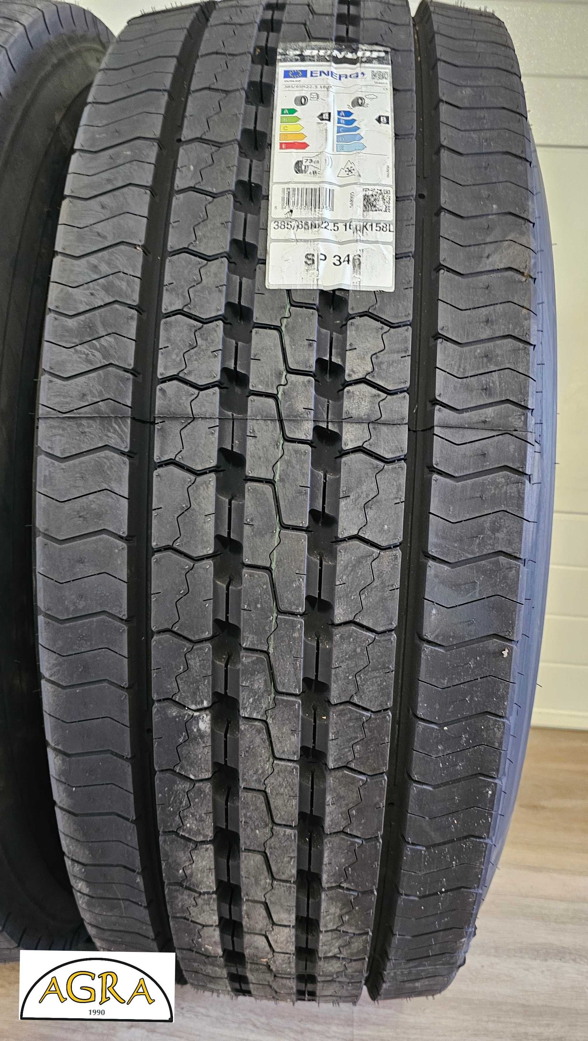 385/65r22.5 (1790netto) DUNLOP  SP346 opona przód prowadząca NOWA