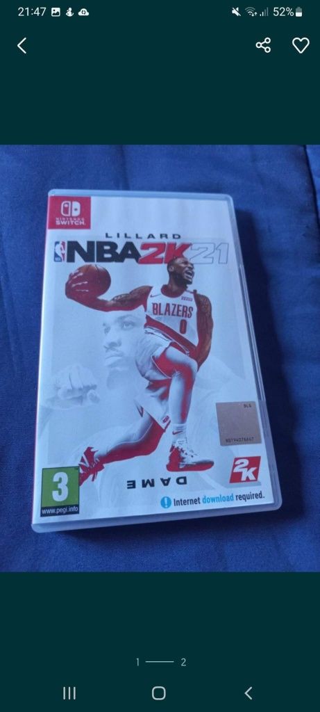 Jogo NBA 2021 Nintendo Switch