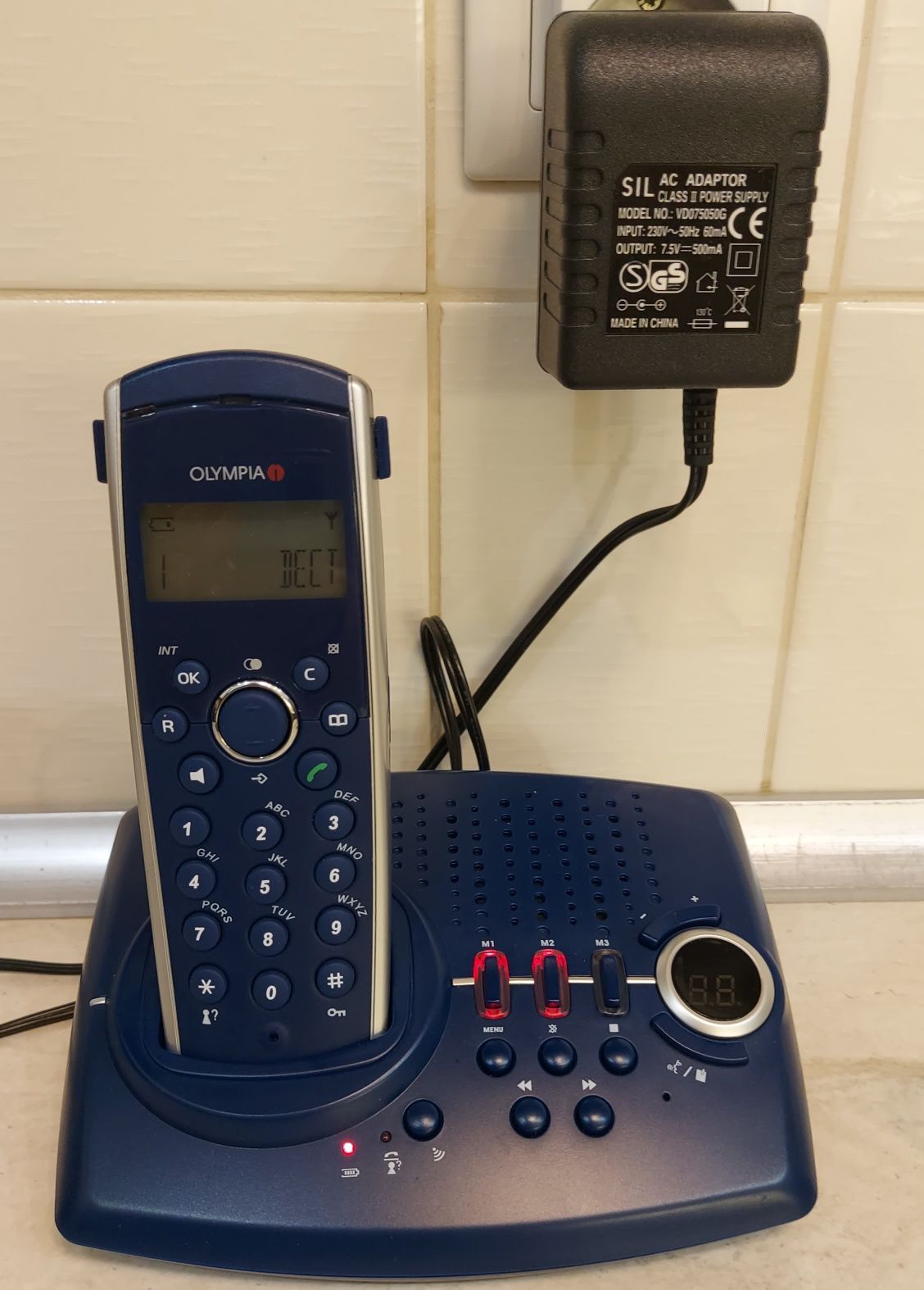 CYFROWY Telefon bezprzewodowy z automatyczną sekretarkę OLYMPIA FANCY