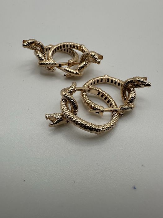 Сережки С2124, Змія, від 3.99г Золото (червоне ) 585 проби