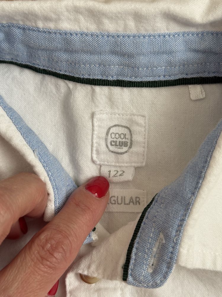 Biala koszula chłopieca rozm. 122