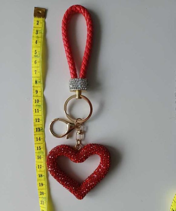 Uroczy brelok Walentynkowe serce cyrkonie