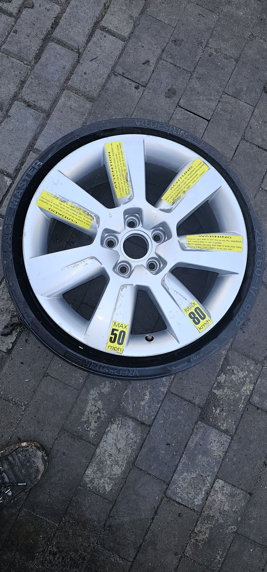 Koło dojazdowe audi 17" 7j et34