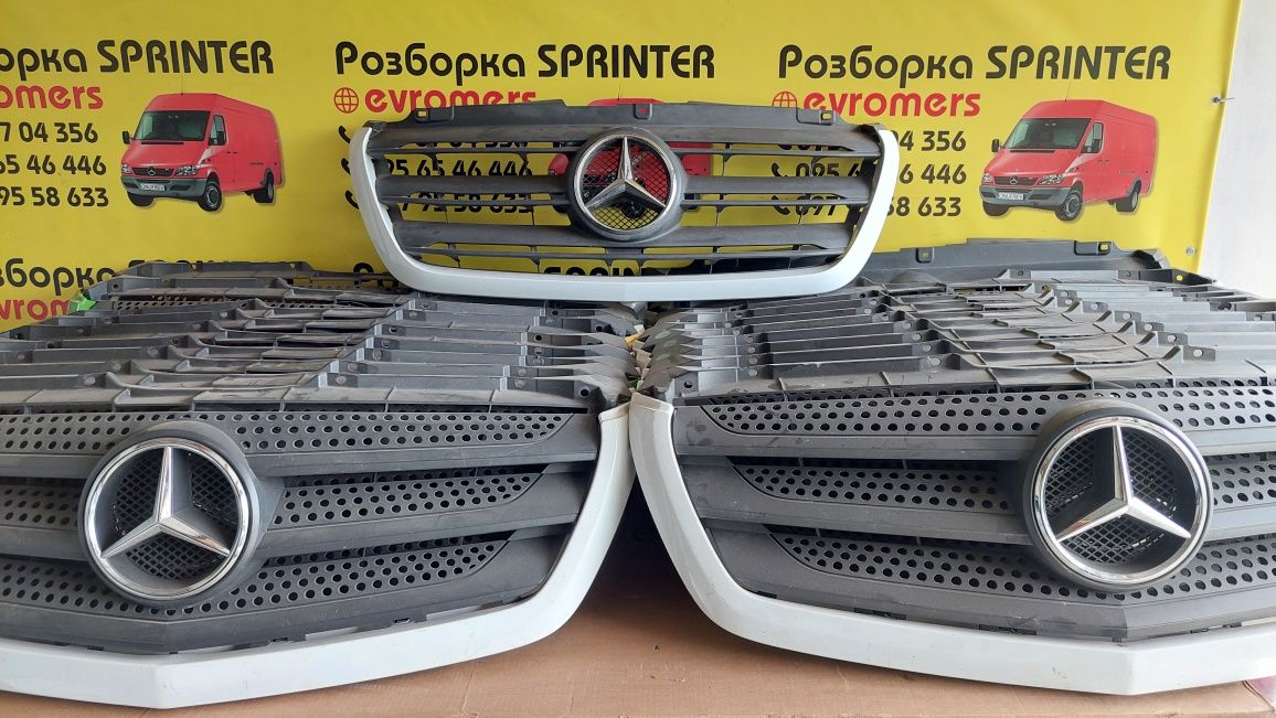 Передня решітка радіатора рестайлінг 2014 2018 Mercedes Sprinter w906