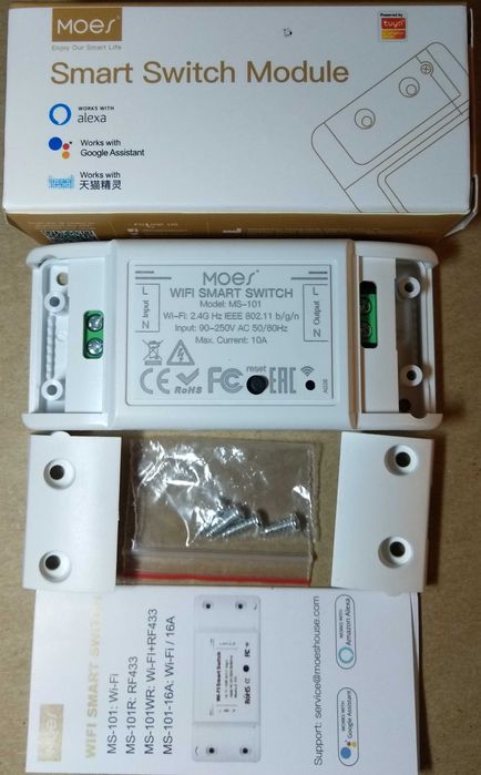 Wi-Fi Smart switch MoesHouse с таймером, Alexa и Google Home