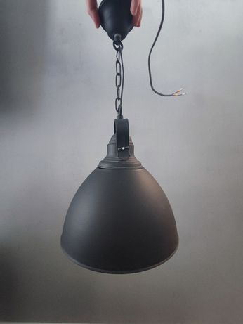 Lampa wisząca sufitowa czarna metalowa loft