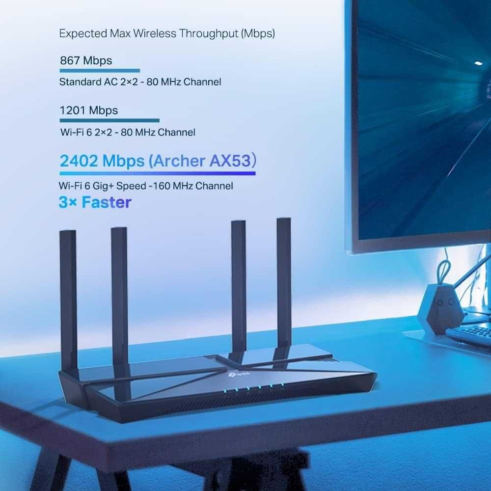 [Novo] Router TP-Link - AX3000 Dual Band Gigabit Wi-Fi 6 (Archer AX53)