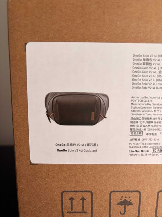 Bolsa PGYTECH OneGo Solo V2 nova selada
