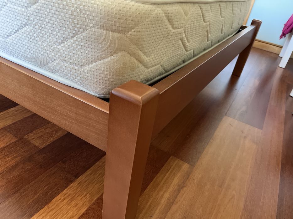Quarto de casa em cerejeira, cama de casal com estrado, colchao, movel