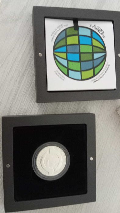 Moeda 2,5€ em Prata Proof "O Clima é Connosco"  5€ Prata Proof Hortelã