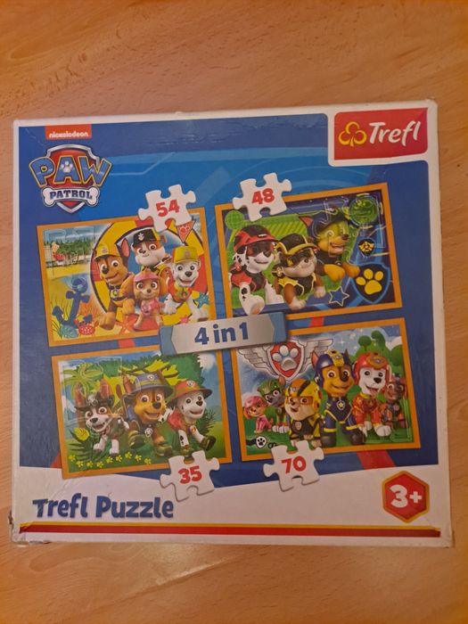 Puzzle Trefl Psi Patrol 4 w 1 wiek 3+