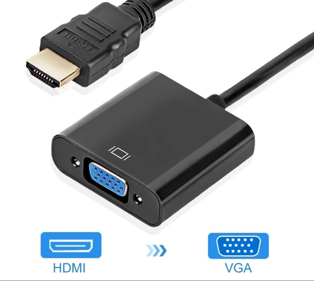 Adaptador conversor HDMI-VGA-Pc/Dvd