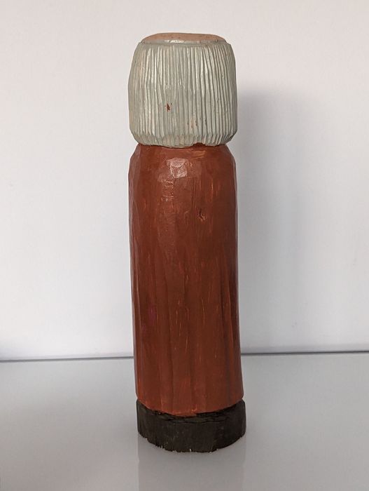 Rzeźba ludowa sygnowana Bronisław Dziopa Święty Piotr 1986 Kielce