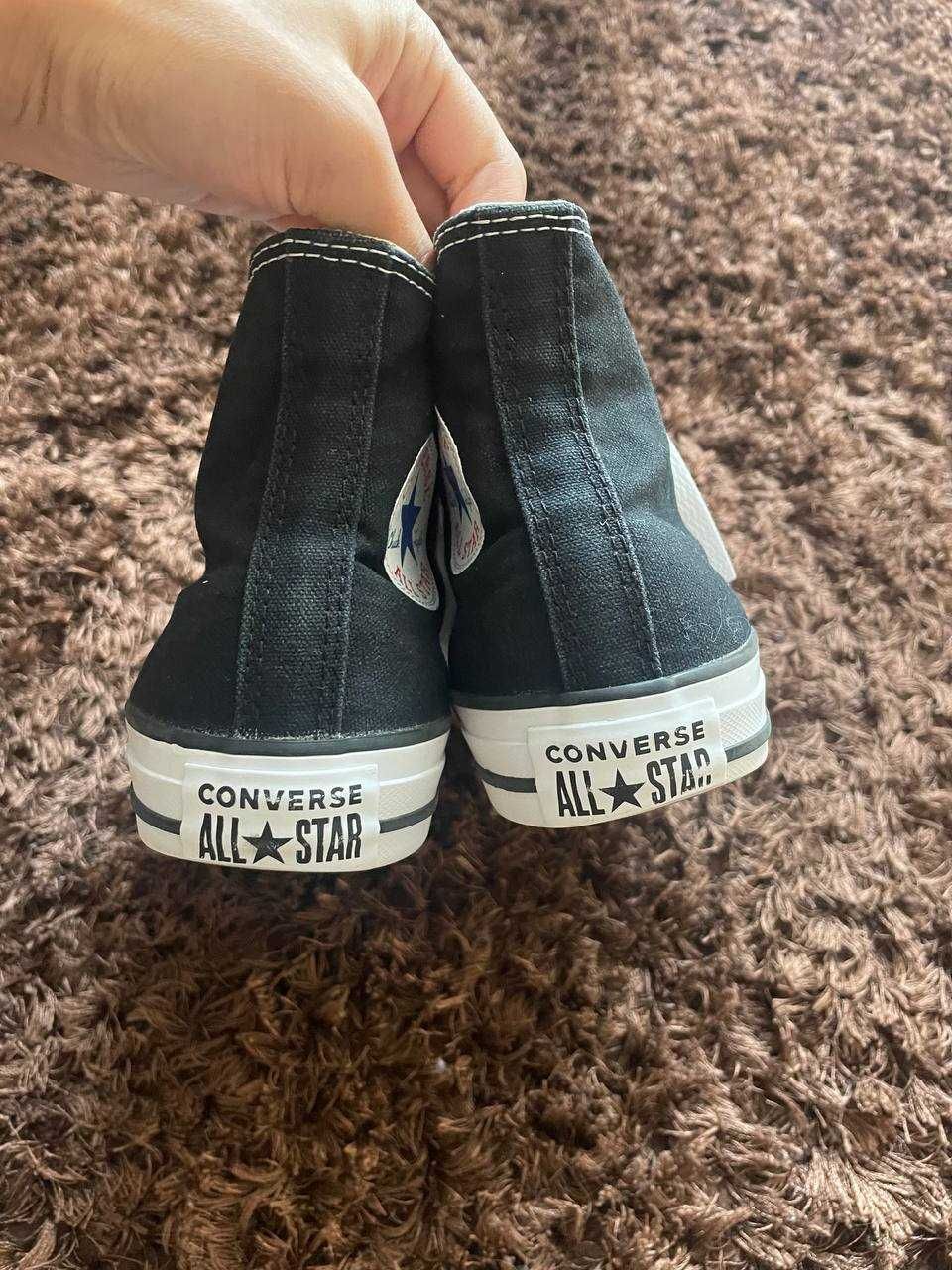 Кеди convers all star конверс чорні високі 24см 37.5 кеды