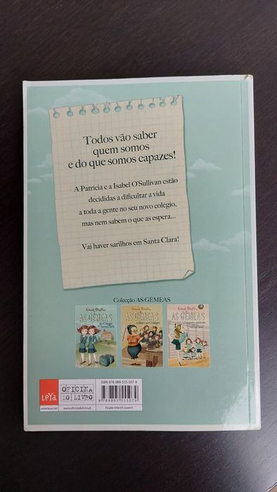 Livro As Gémeas no Colégio de Santa Clara
