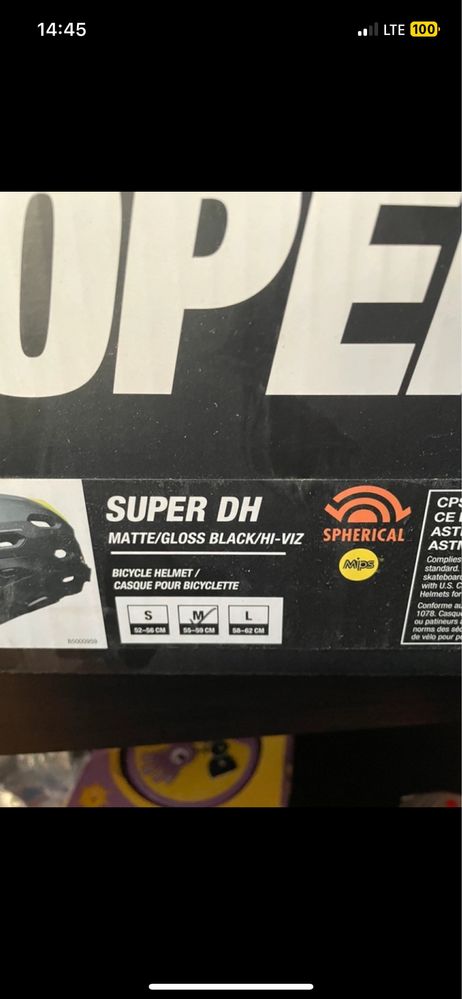 Kask rowerowy Bell Super DH Mips Spherical Matte/Gloss black rozmiar M