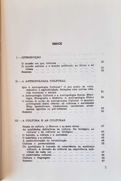 Introdução à Antropologia Cultural