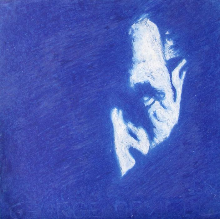 George Orwell - rysunek pastelem