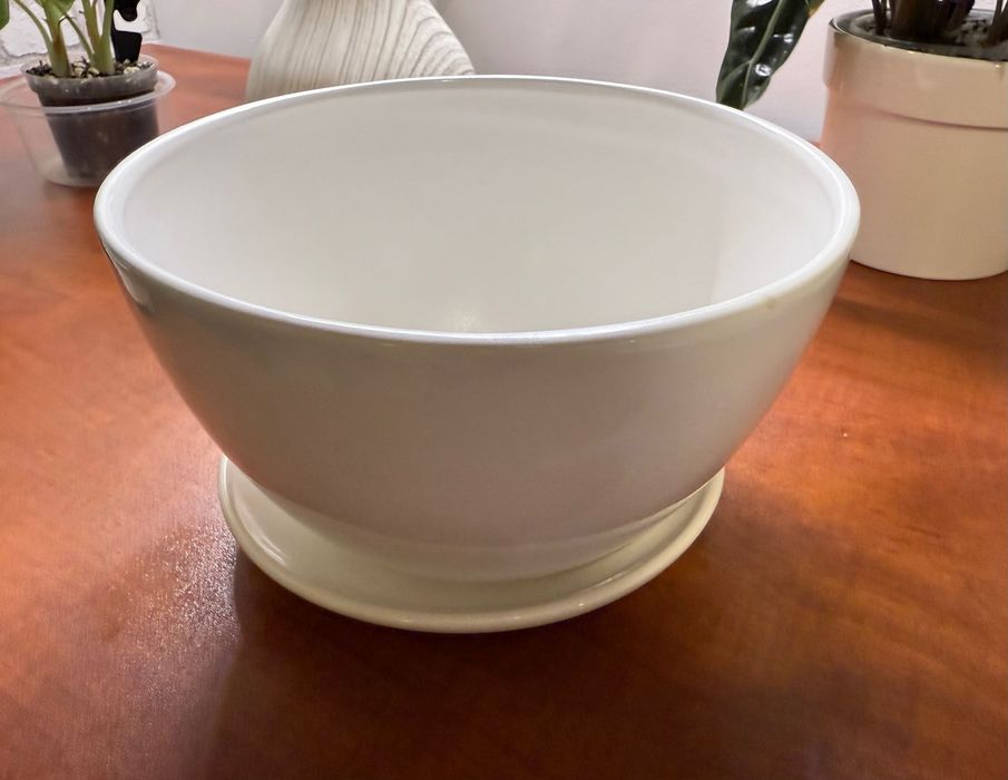 Donica ceramiczna na sukulenty z otworem drenażowym, kaktusiarka