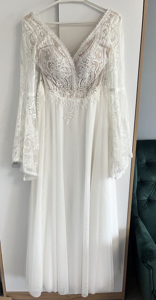 Przepiękna suknia w stylu boho/rustykalnym