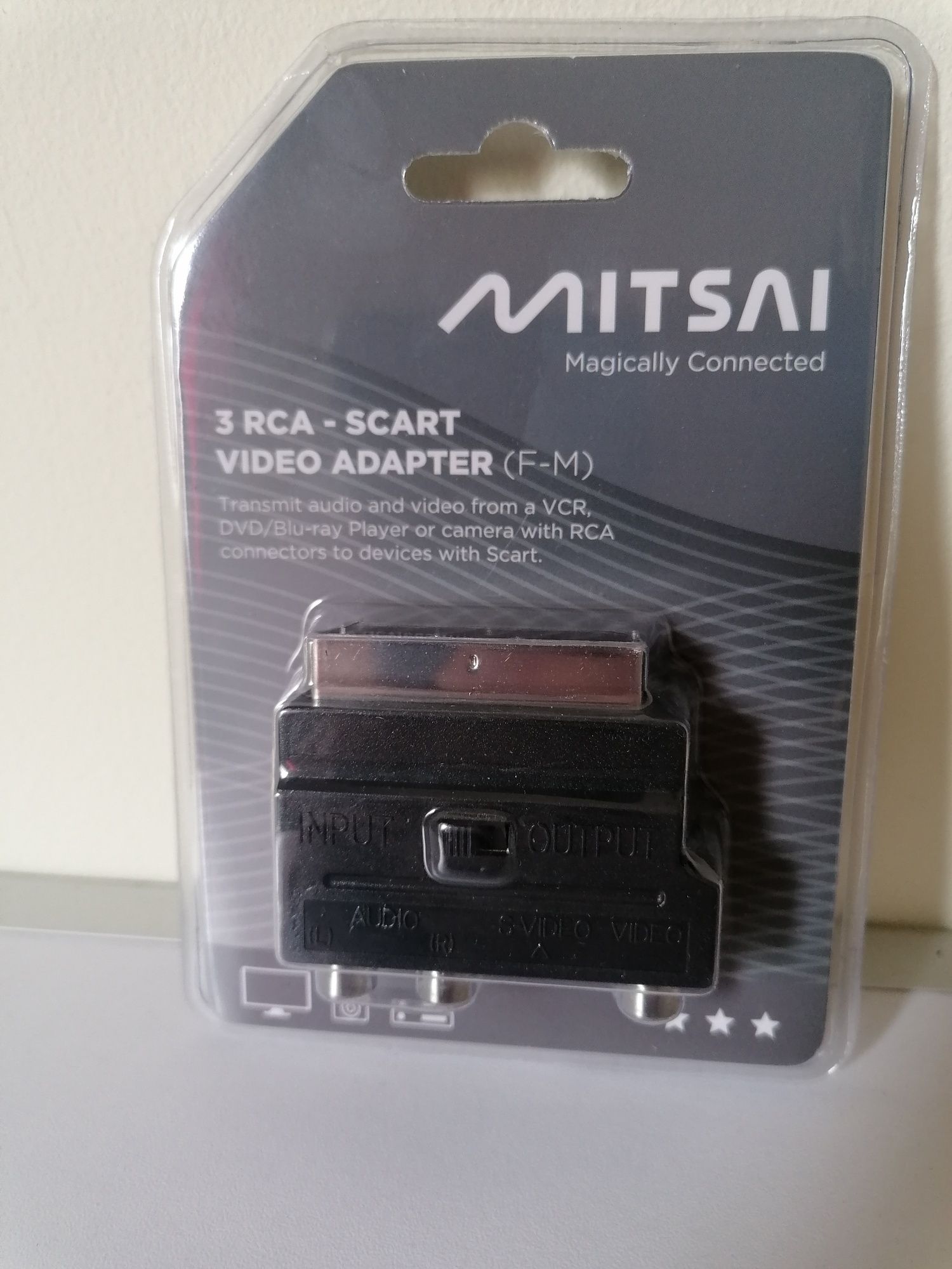 Adaptador Vídeo MITSAI 3RCA - Scart (F-M)
