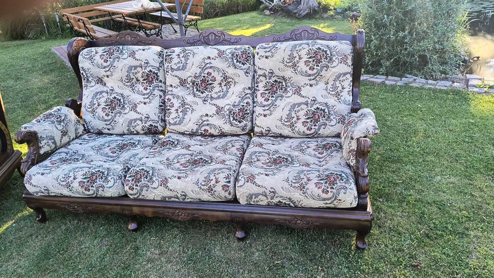 Stylowy komplet wypoczynkowy 3+1+1