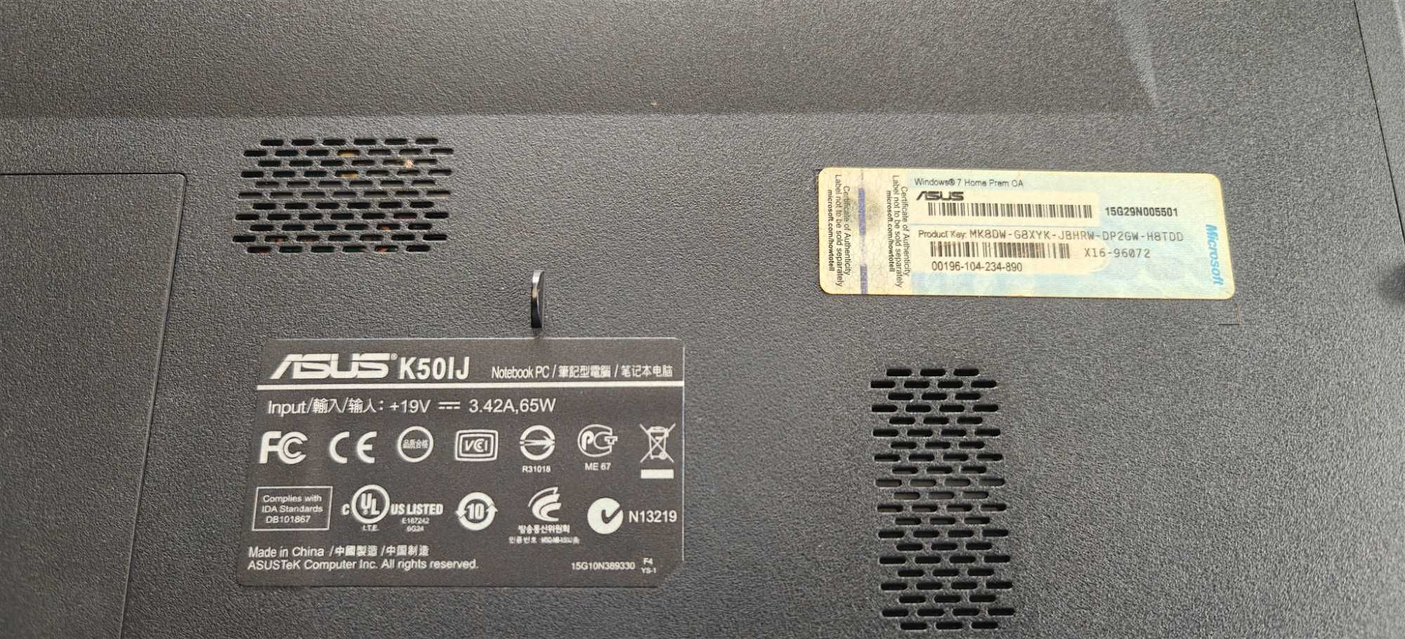 Laptop ASUS K50iJ 15,6/320GB/2GB/DVD