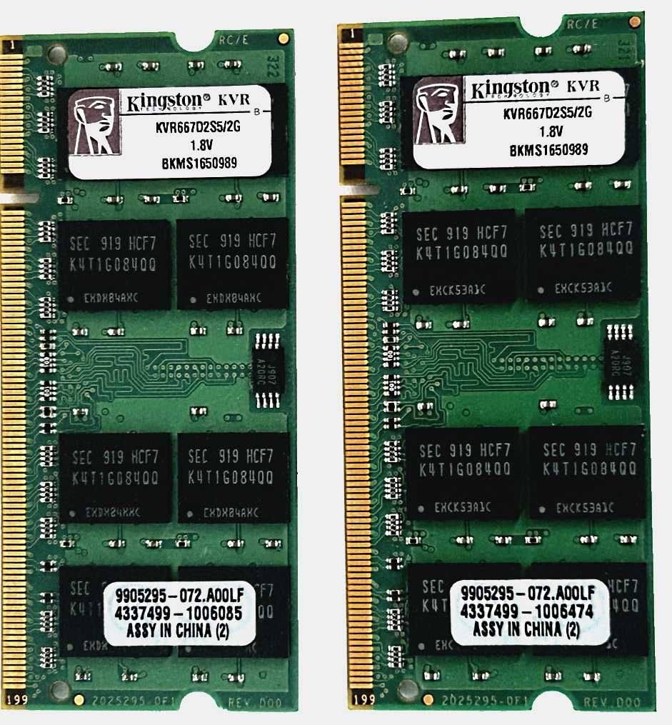 Память 2 х 2 Gb PC2-5300s Kingston