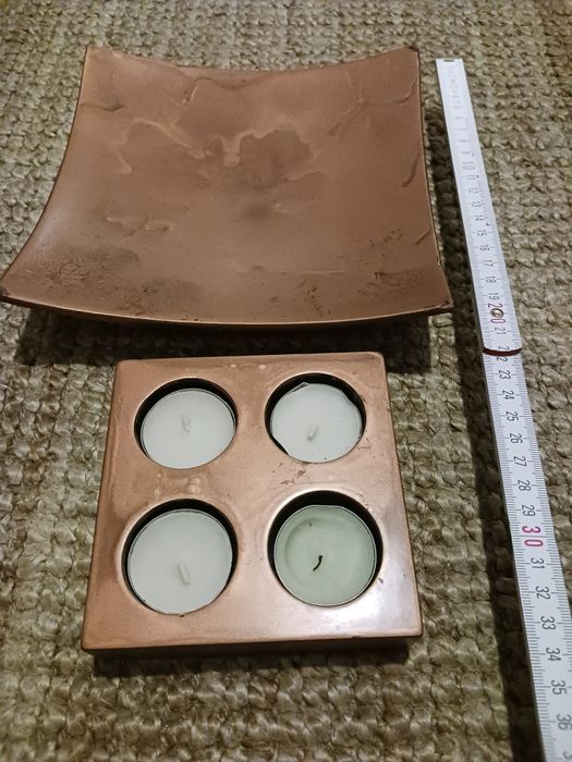 Conjunto suporte velas e prato
