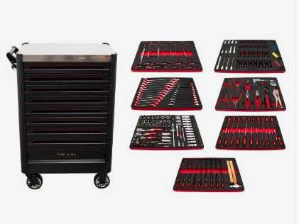 CARRO FERRAMENTAS PROLINE 9 GAVETAS 318PCS
Ref.: 8637