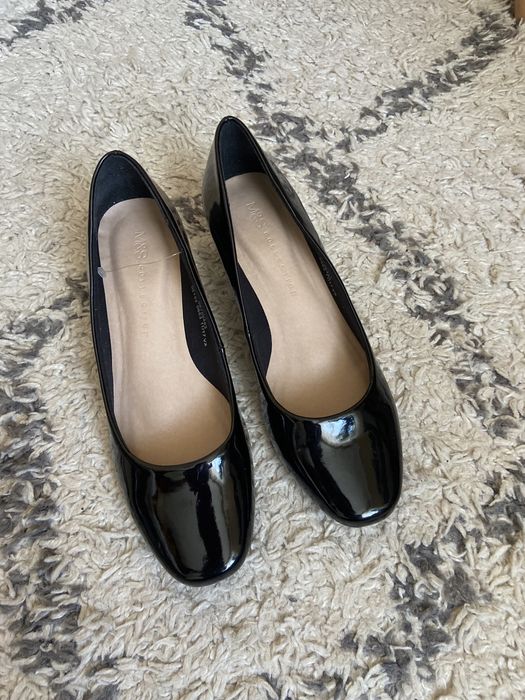 Лакові туфлі MARKS & SPENCER з леопардовим каблуком