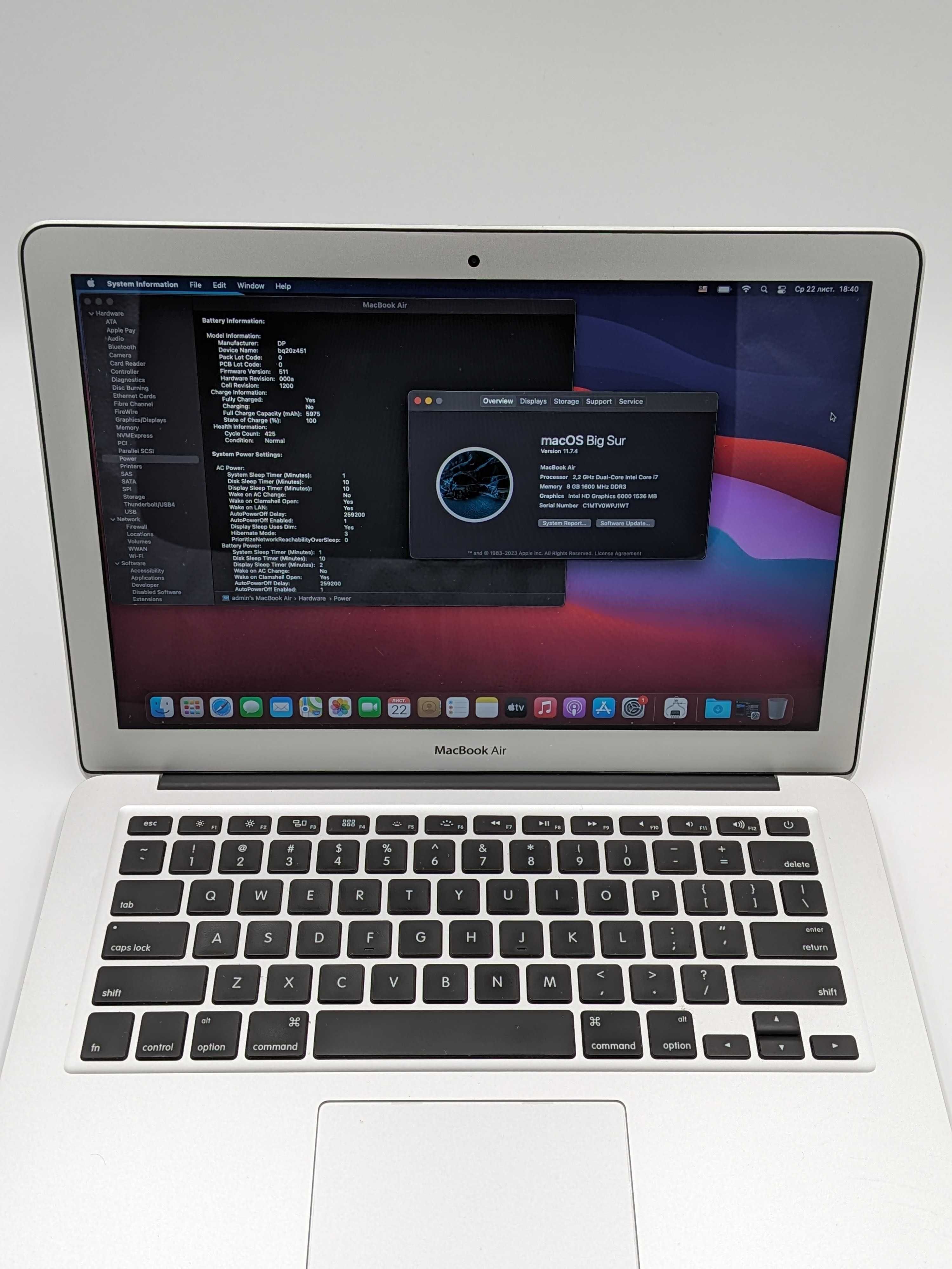 Ноутбук Apple MacBook Air 13,3 2014 (i7/8/256)