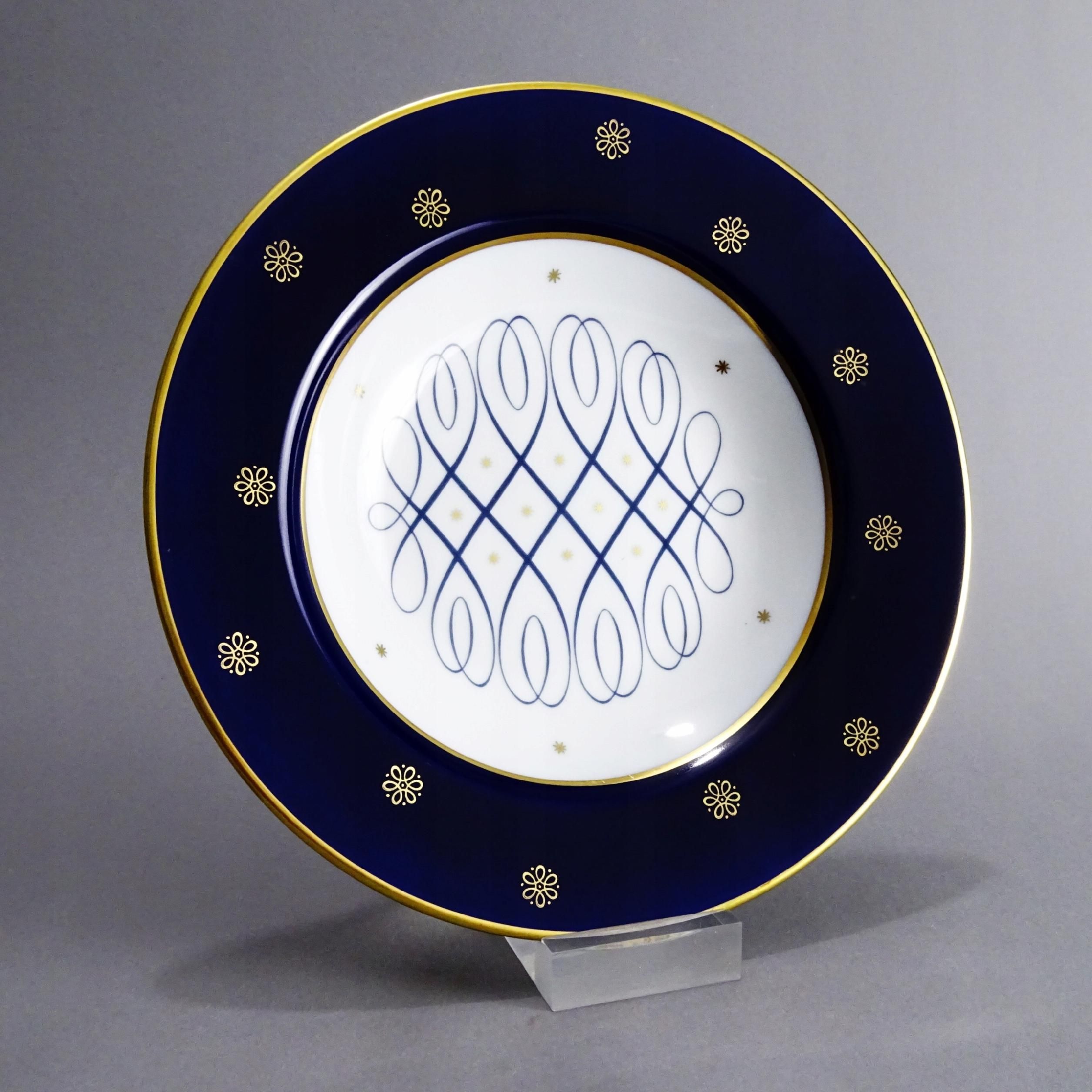 henneberg lata 60/70 piękny ozodbny talerz porcelanowy