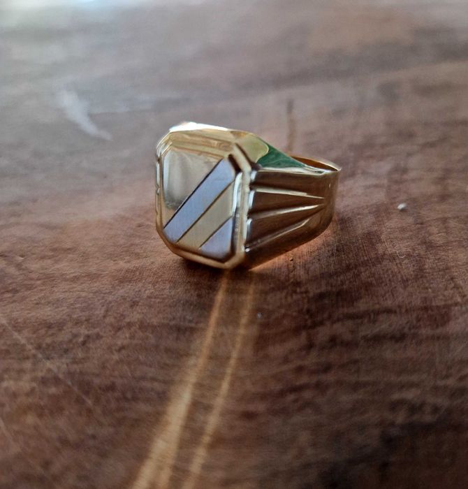 Złoty używany sygnet męski