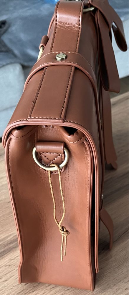 Torba  Ecosusi na ramię Vintage, torba na laptopa do 14 cali z kokardą