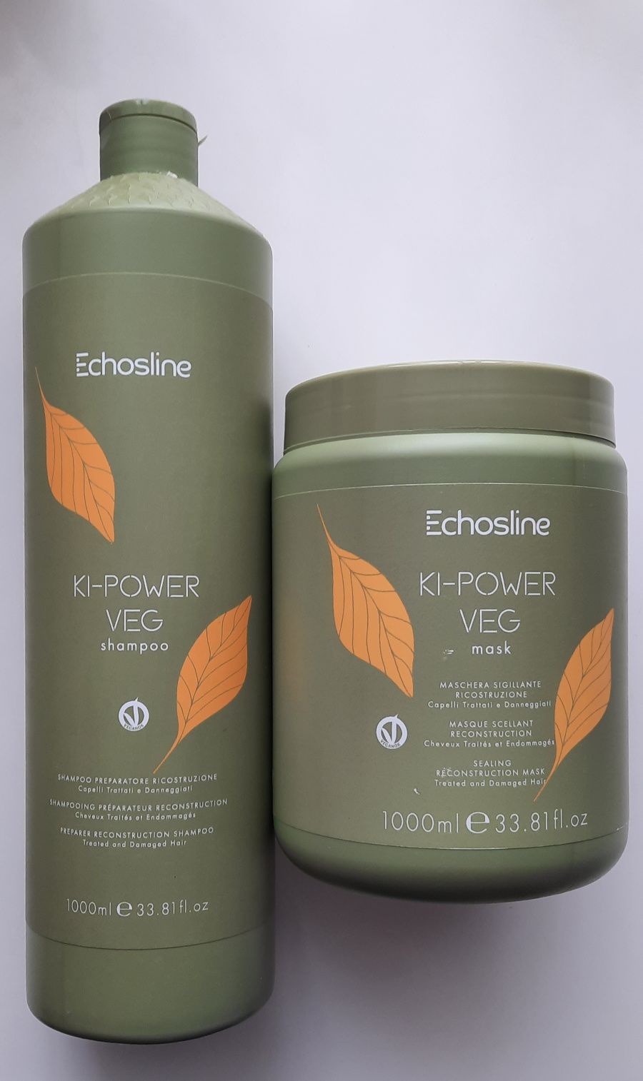 Echosline szampon + maska 1000 ml- odbudowa.