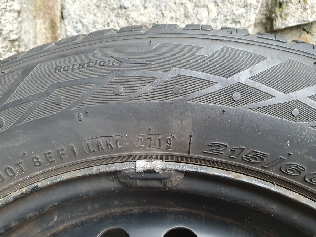 4 felgi 5x108 opony zimowe 215/60R16 + nakretki okazja !