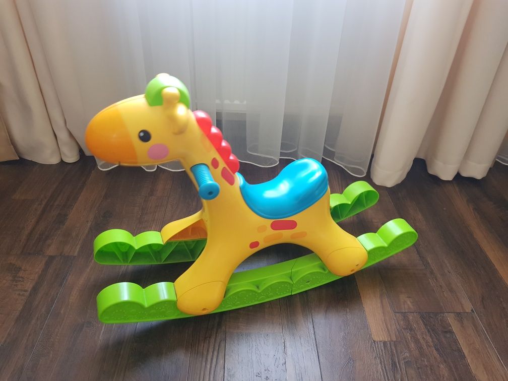 Детская лошадка качалка Fisher price