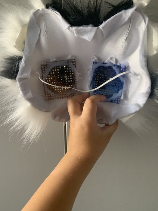 Maska therian Husky ręcznie wykonana