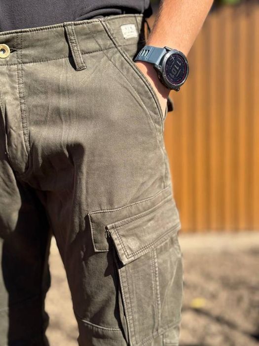 Штани чоловічі карго зимові Loshan олива, сірі чорні.