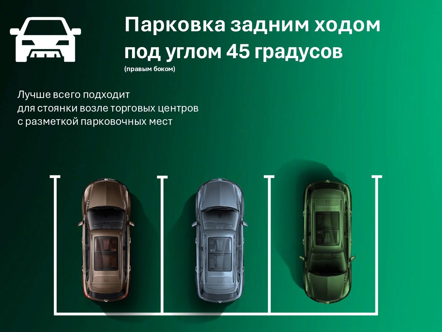 Парковка автомобиля в телефоне